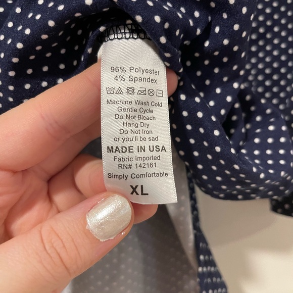 Lularoe Long Sleeve Top Polka Dot XL - Picture 4 of 4